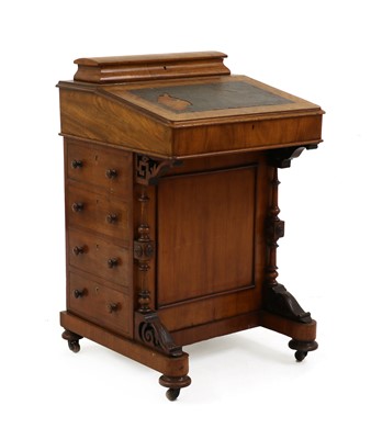 Lot 626 - A Victorian walnut davenport