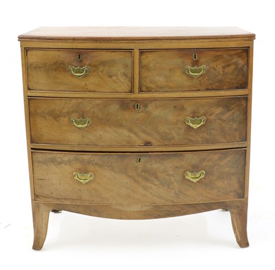 Lot 635 - A small sized Regency mahogany bow fronted chest of drawers