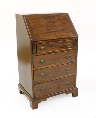 Lot 405 - An antique mahogany small sized bureau