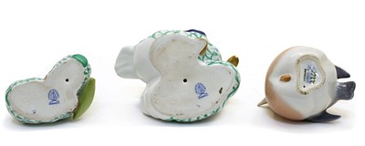 Lot 218 - A pair of Herend porcelain ducks