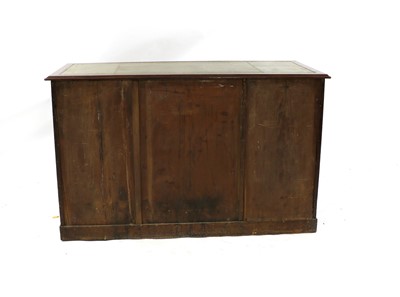Lot 349 - A 19th century mahogany pedestal desk