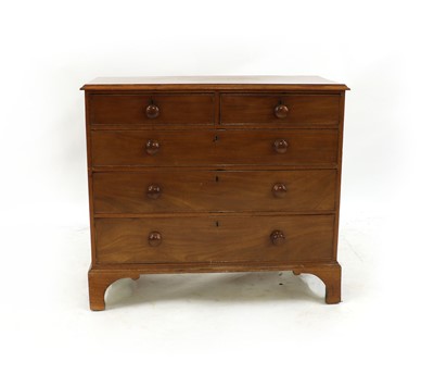 Lot 339 - A 19th century mahogany chest of two short above three long drawers