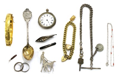 Lot 293 - A quantity of silver and costume jewellery