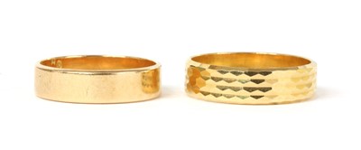 Lot 58 - Two Portuguese gold wedding rings