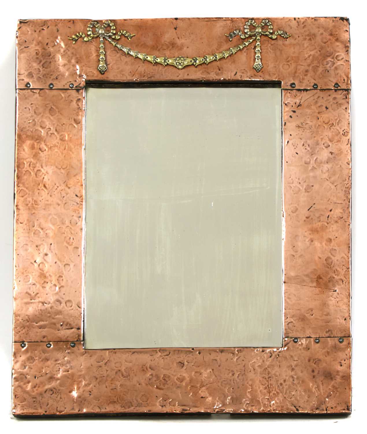 Lot 50 - An Arts and Crafts copper mirror