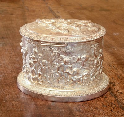 Lot 242 - An Asprey & Co. silver-plated biscuit box