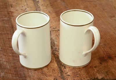 Lot 220 - A pair of Wedgwood creamware mugs