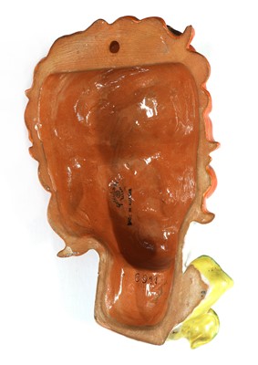 Lot 217 - A Goldscheider pottery wall mask
