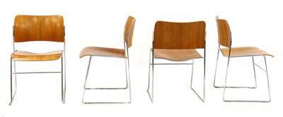 Lot 350 - A set of six modern stacking chairs