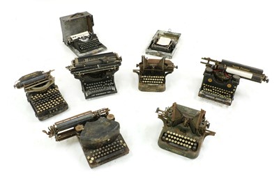 Lot 153 - Eight old typewriters