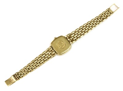 Lot 296 - A ladies' 18ct gold Omega 'de Ville' quartz bracelet watch