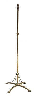 Lot 55 - An Arts and Crafts brass standard lamp