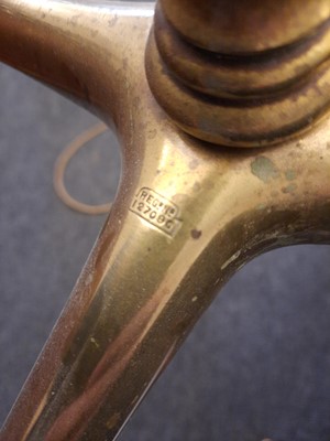 Lot 55 - An Arts and Crafts brass standard lamp
