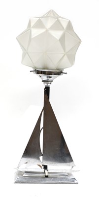 Lot 167 - An Art Deco chrome table lamp