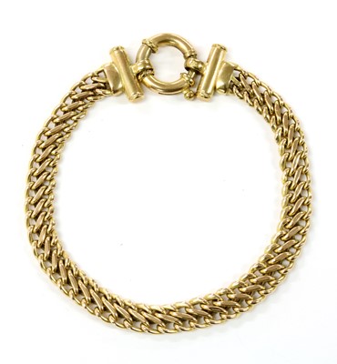 Lot 69 - A 9ct gold hollow figure of eight link bracelet