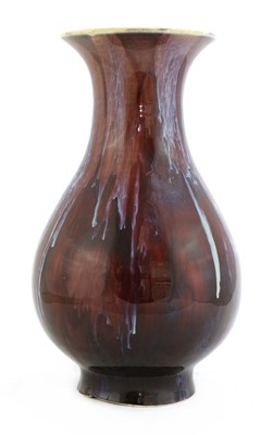 Lot 34 - A Chinese flambé-glazed vase