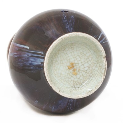 Lot 34 - A Chinese flambé-glazed vase