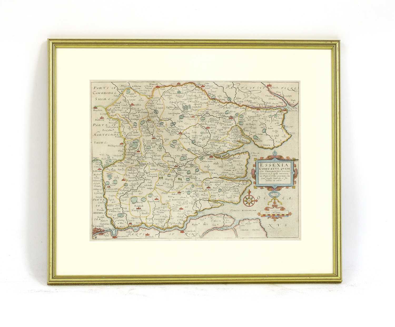 Lot 233 - A 17th Century hand-coloured map of Essex