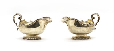 Lot 3 - A pair of silver sauce boats