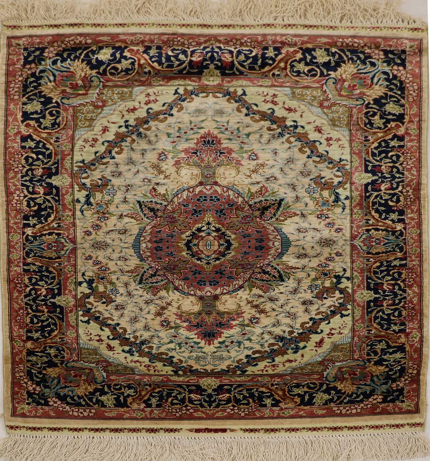 Lot 262 - A Turkish Hereke silk rug