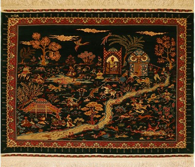 Lot 261 - A Turkish Hereke silk rug