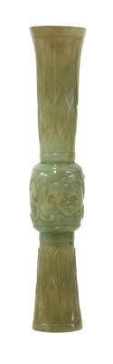 Lot 65 - A Chinese jade vase