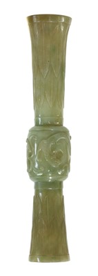 Lot 65 - A Chinese jade vase