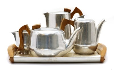 Lot 199 - A six piece Picquot ware tea service