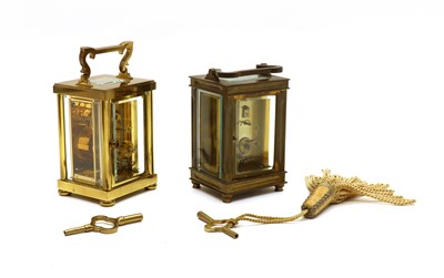 Lot 118 - Two brass carriage clocks