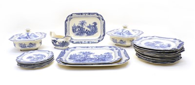 Lot 122 - A quantity of Adams Landscape blue and white dinner wares