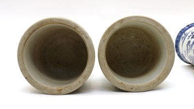 Lot 126 - Two Chinese porcelain stands of bell form