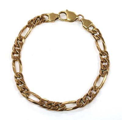 Lot 83 - A 9ct gold figaro link bracelet