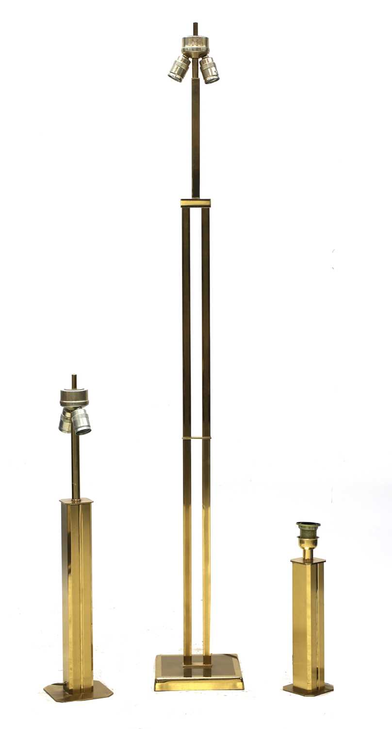 Lot 676 - An Italian brass standard lamp