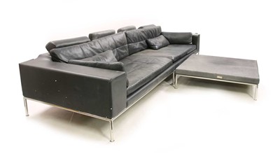 Lot 318 - An Italian ‘Contempo’ leather sofa and matching coffee table