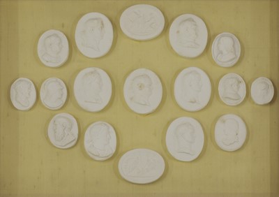 Lot 474 - A collection of fifty-five grand tour plaster intaglios