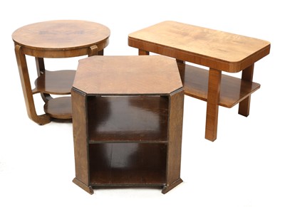 Lot 104 - Three Art Deco side tables