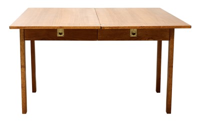 Lot 358 - A teak fold-over side table