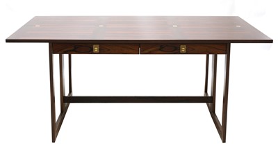 Lot 469 - A Norwegian fold-over rosewood table