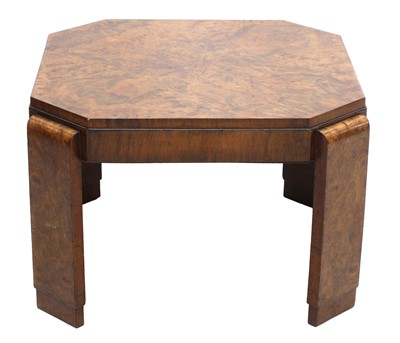 Lot 119 - An Art Deco walnut coffee table