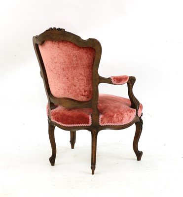 Lot 401 - Three Louis XV style salon chairs