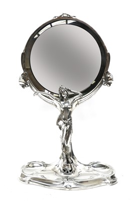 Lot 81 - A large B&G Imperial Zinn silver-plated mirror