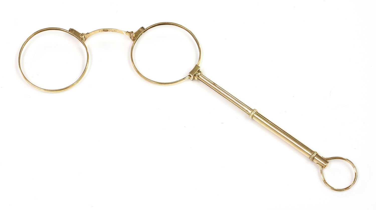 Lot 122 - A pair of gold lorgnettes