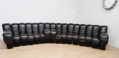 Lot 673 - A De Sede DS600 'Non-Stop' brown leather sofa