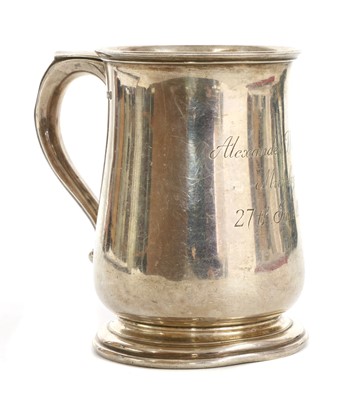 Lot 248 - A sterling silver baluster shaped mug, by Mappin & Webb