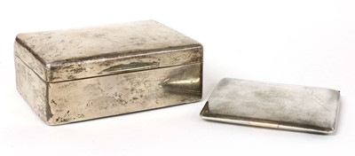 Lot 247 - A sterling silver slim cigarette case, by John Collard Vickery