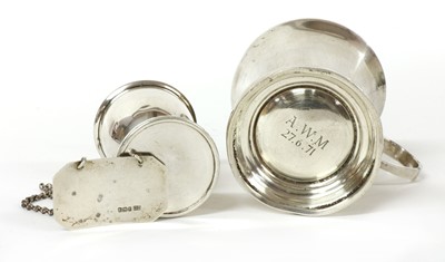 Lot 249 - A sterling silver claret label, by George Unite