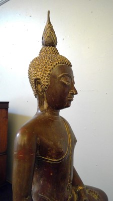Lot 179 - A large Thai bronze Buddha