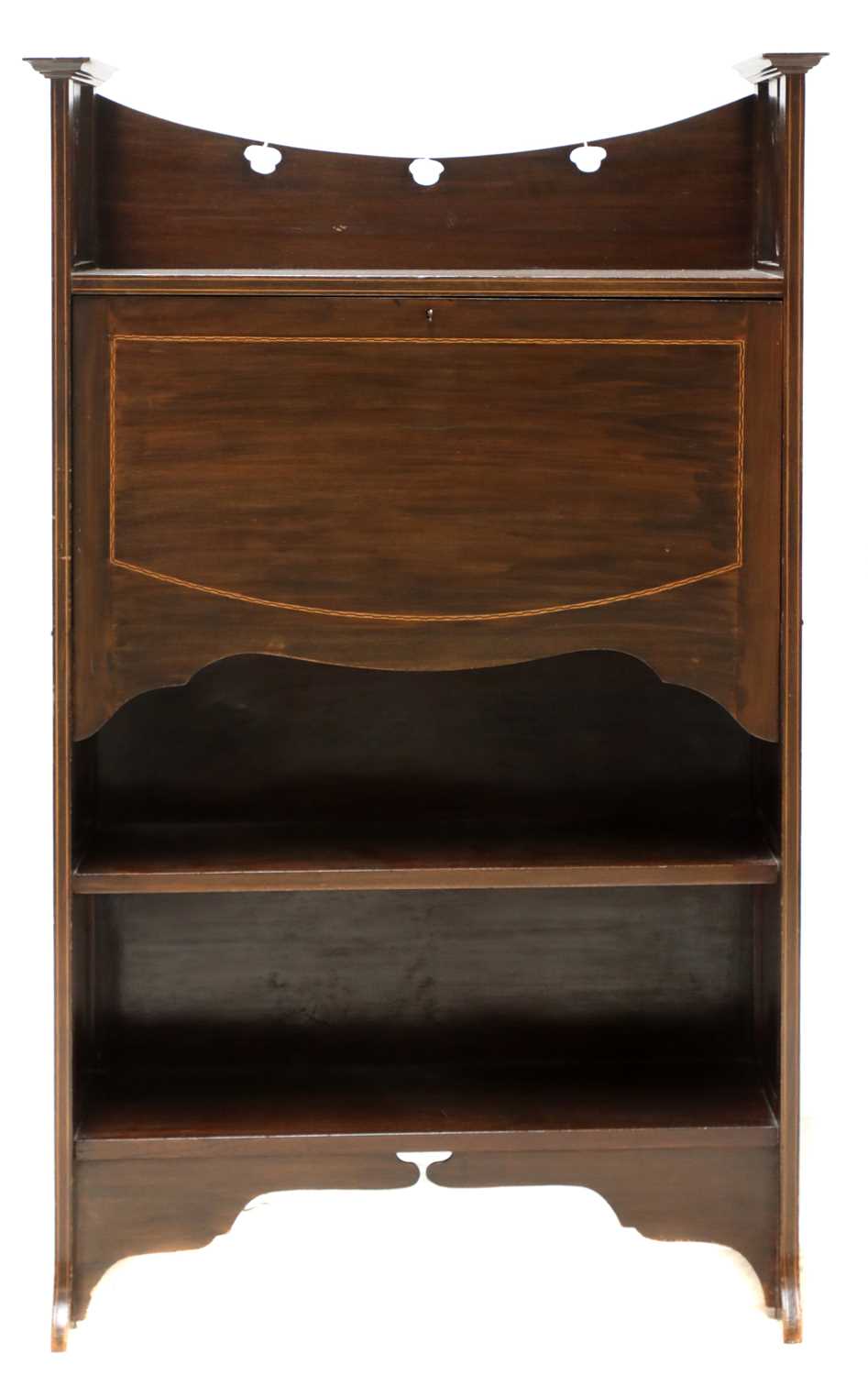 Lot 77 - An Art Nouveau mahogany inlaid bureau