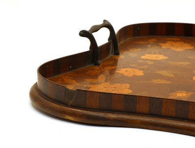 Lot 164 - An Edwardian inlaid mahogany tray