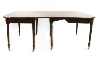 Lot 410 - A Regency mahogany D-end dining table